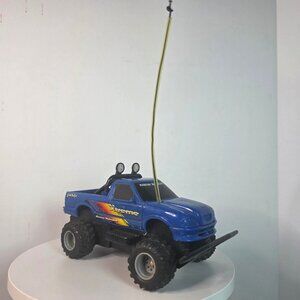 Vintage 1995 New Bright Blue Remote Control Monster Truck Off Road Toy 27 MHz Ba